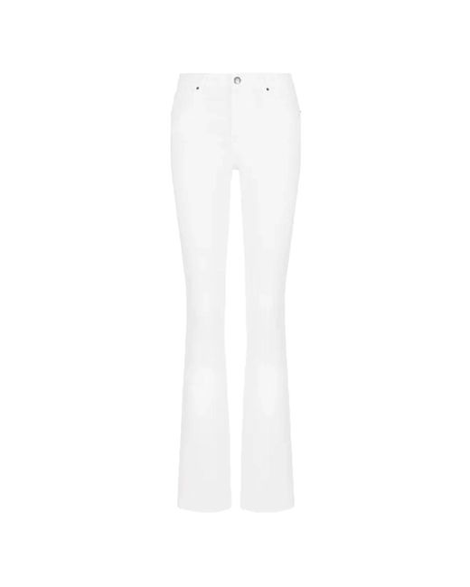 Armani Exchange White Retro flared denim jeans