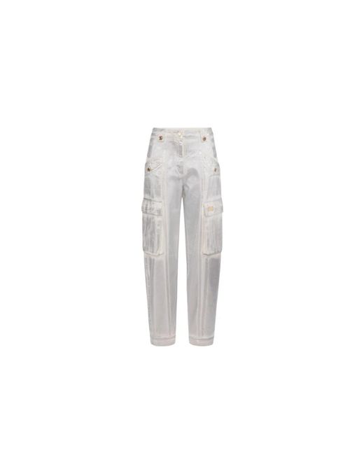 Elisabetta Franchi White Loose-Fit Jeans