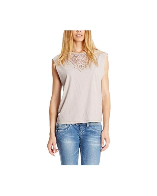 Pepe Jeans Blue Sleeveless Tops