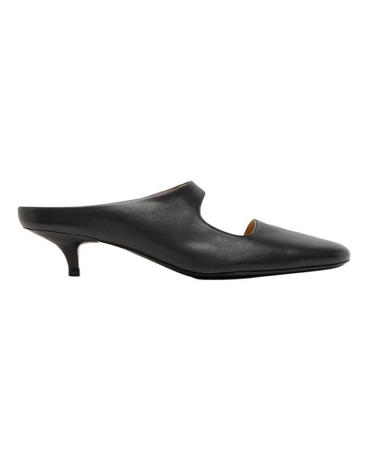 Marsèll Black Heeled Mules