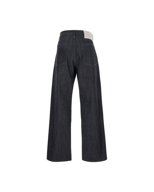 Jil Sander Blaue denim jeans mit logo patch in Blue für Herren