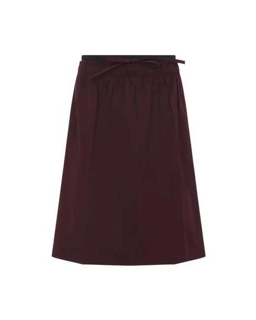 Prada Polyester Midi Rok in het Purple