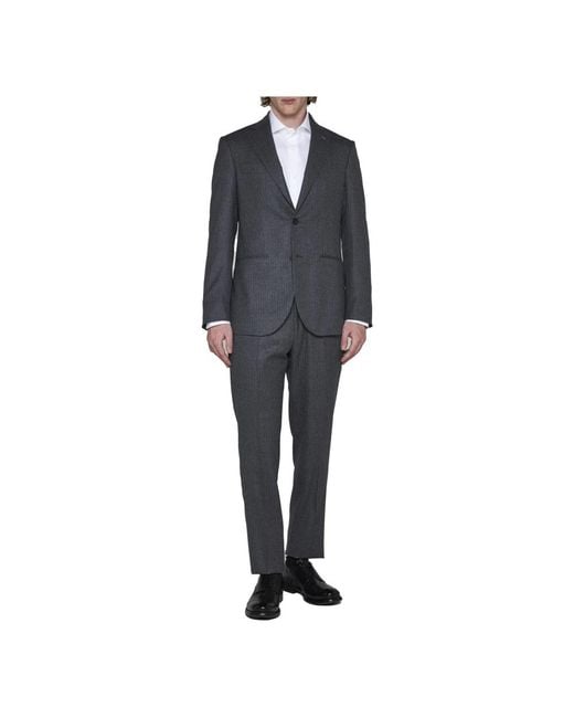 D4.0 Black Single Breasted Suits for men