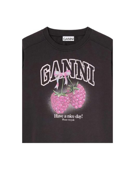 Ganni Black Sweatshirts