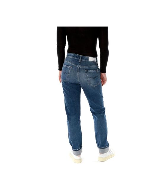 Replay Blue Slim-fit boyfriend jeans