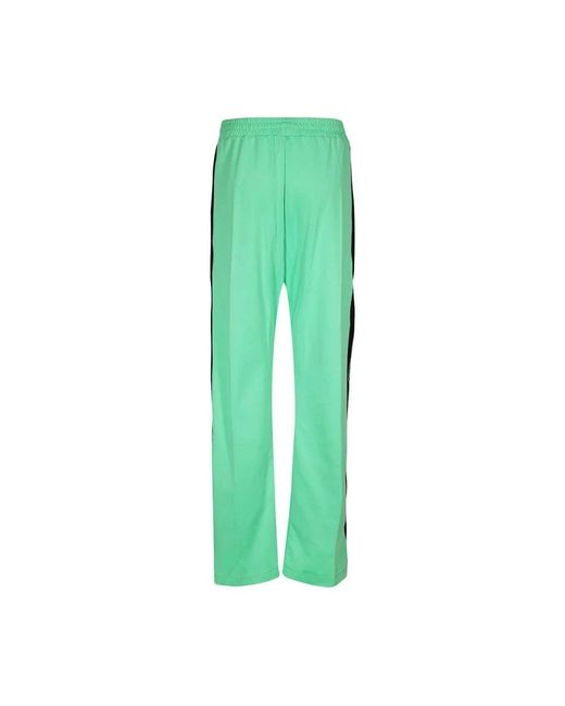 MSGM Broeken ,Groen ,Katoen Gestreepte Elastische Tailleband Trainingsbroek in het Green