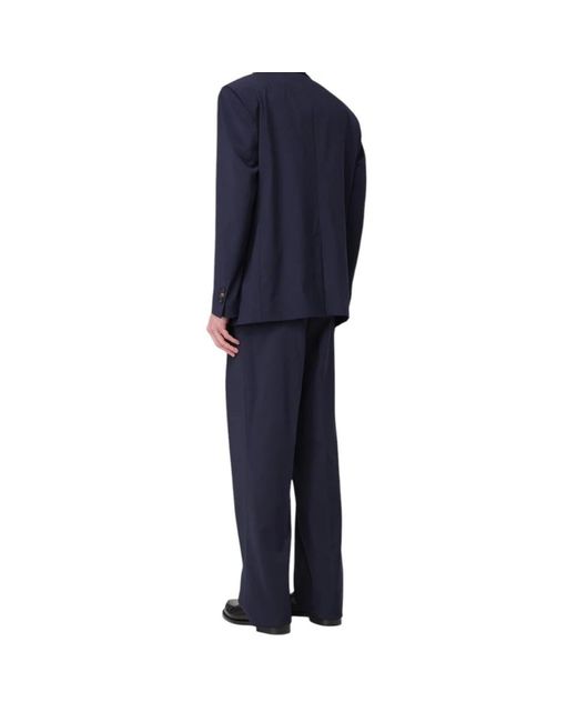 Single Breasted Suits Hevò de hombre de color Blue