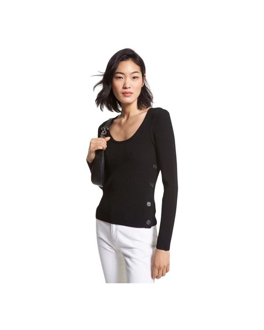 Round-Neck Knitwear di Michael Kors in Black