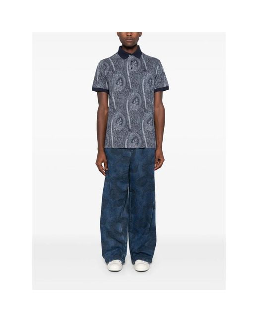Etro Blue Polo Shirts for men