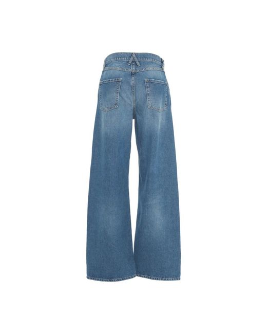 CYCLE Wide Leg Low Waist Jeans in het Blue