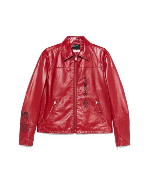 Enfants Riches Deprimes Red Leather Jackets for men