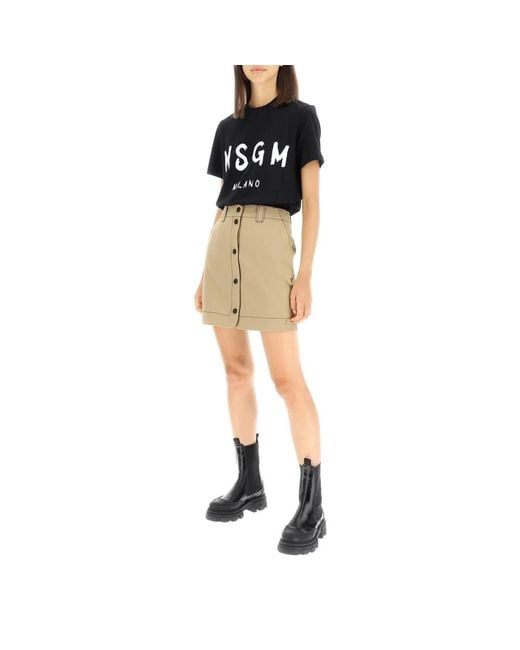 MSGM Black T-Shirts