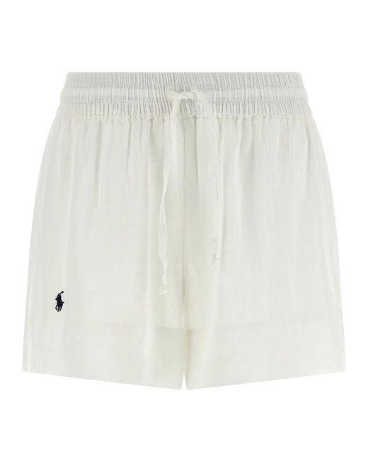 Polo Ralph Lauren White Short Shorts