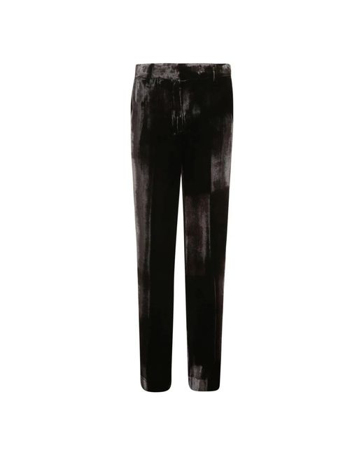 Straight Trousers P.A.R.O.S.H. de color Black