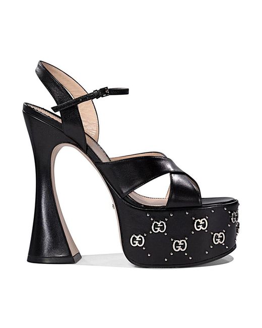 Gucci Black High Heel Sandals