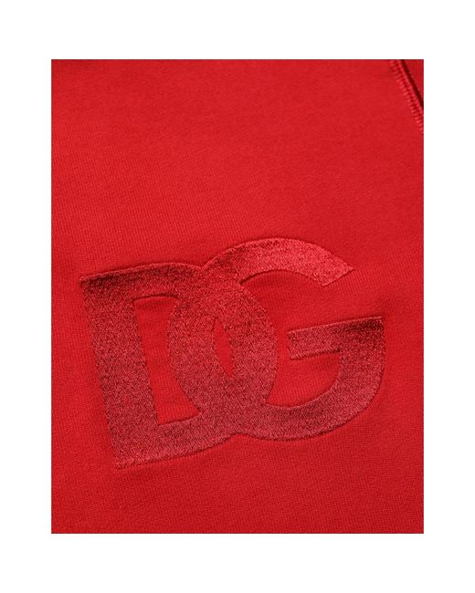 Dolce & Gabbana Red Zip-Throughs for men