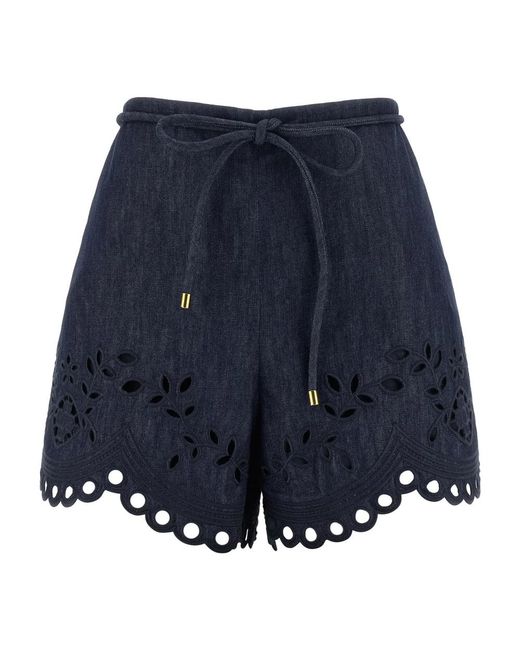 Zimmermann Blue Short Shorts