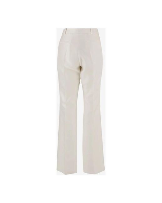Balenciaga White Straight Trousers