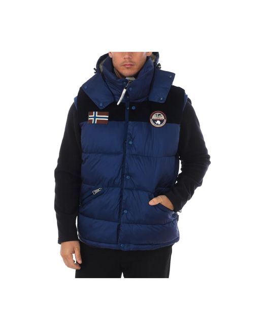 Napapijri Blue Waistcoats for men
