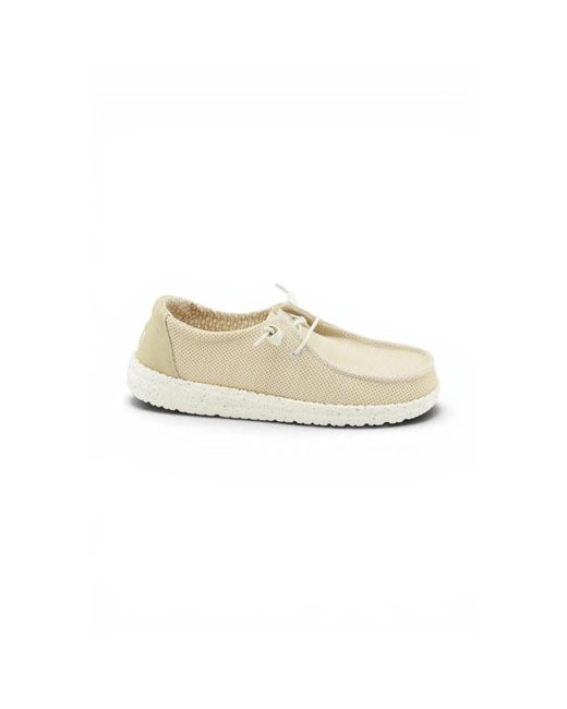 HeyDude White Laced Shoes