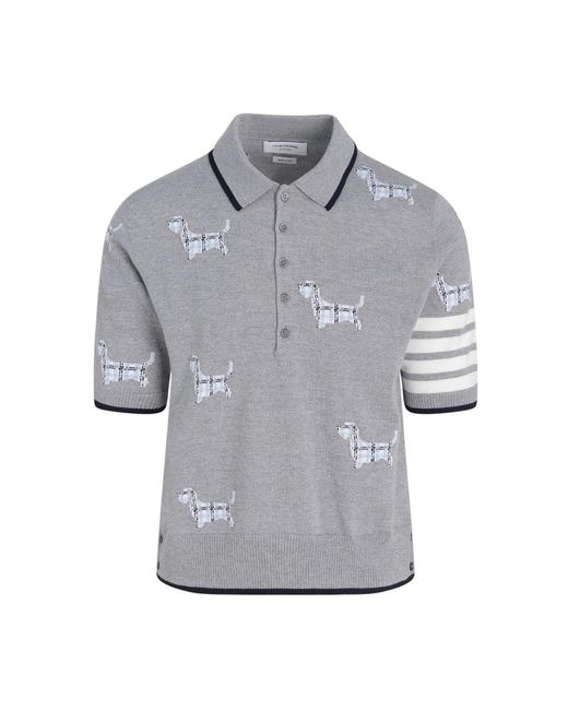 Thom Browne Gray Polo Shirts for men