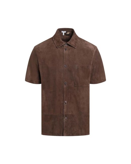 Loewe Brown Short Sleeve Shirts for men