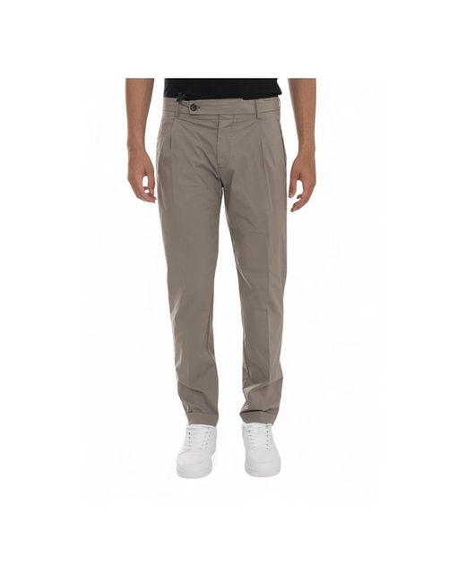 Berwich Gray Slim-Fit Trousers for men