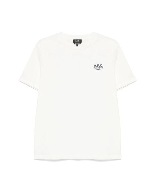A.P.C. White T-Shirts & Vests for men