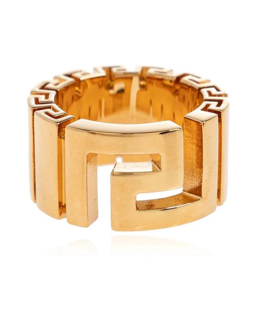 Rings di Versace in Metallic