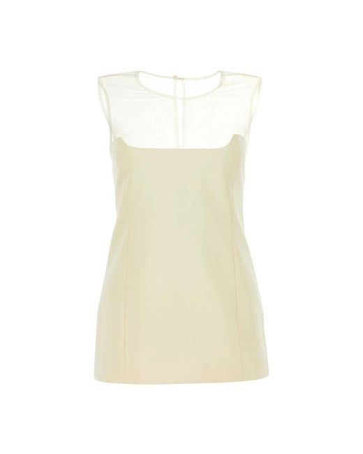 Khaite Yellow Sleeveless Tops