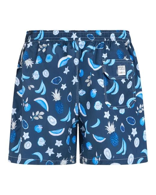 Fedeli Blue Beachwear for men