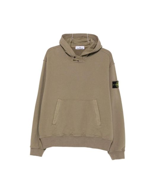 Stone Island Natural Hoodies for men