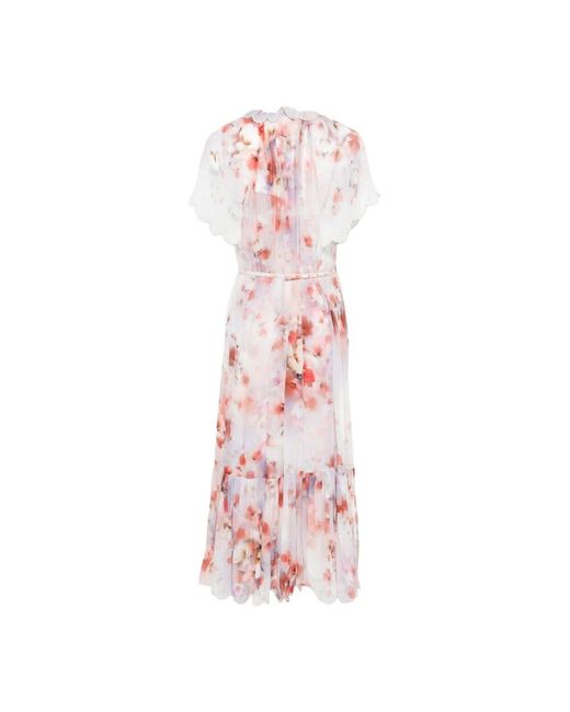 Vestido Rojo Con Lazo En El Cuello, Mujer, Talla Zimmermann de color Pink