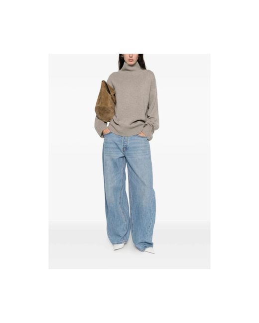 Soft Goat Gray Cashmere Knitwear