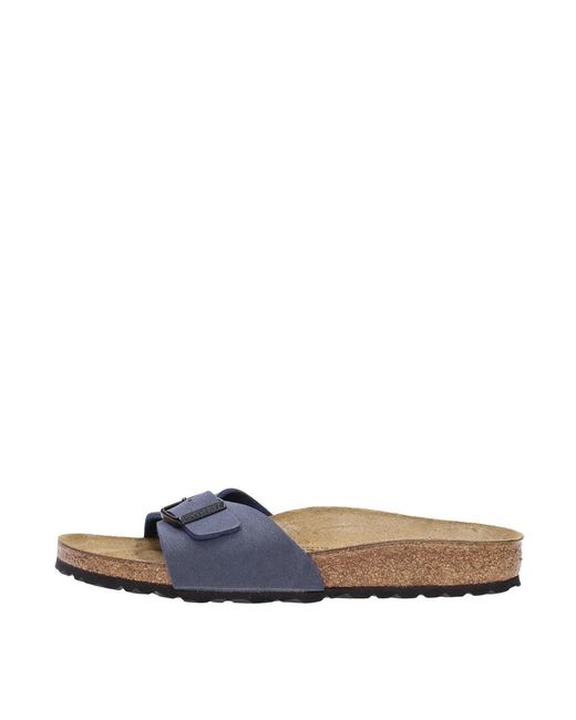Birkenstock Madrid Slipper in het Blauw - Lyst