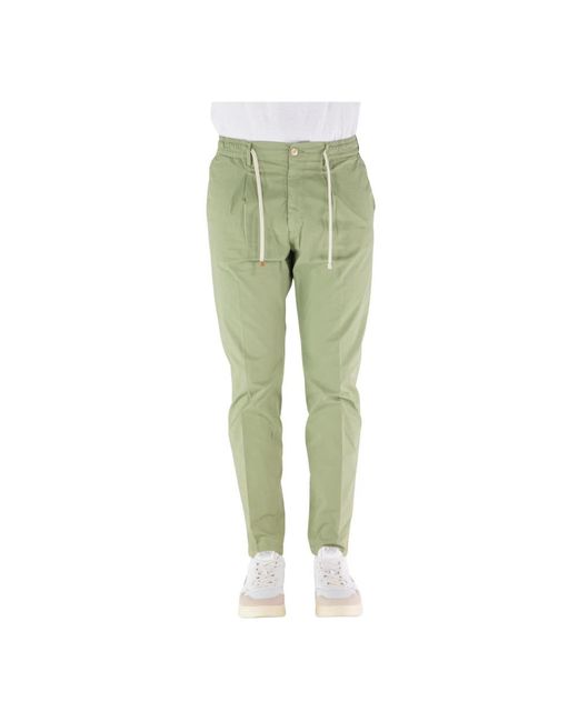 Cruna Green Slim-Fit Trousers for men