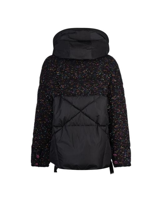 Khrisjoy Jassen ,Zwart ,Tweed Zwarte Tweed Puffer Jacket in het Black