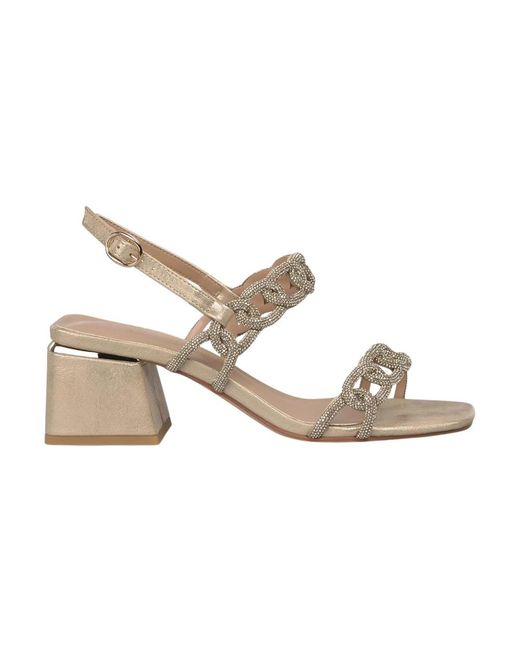 Alma En Pena. Metallic High Heel Sandals