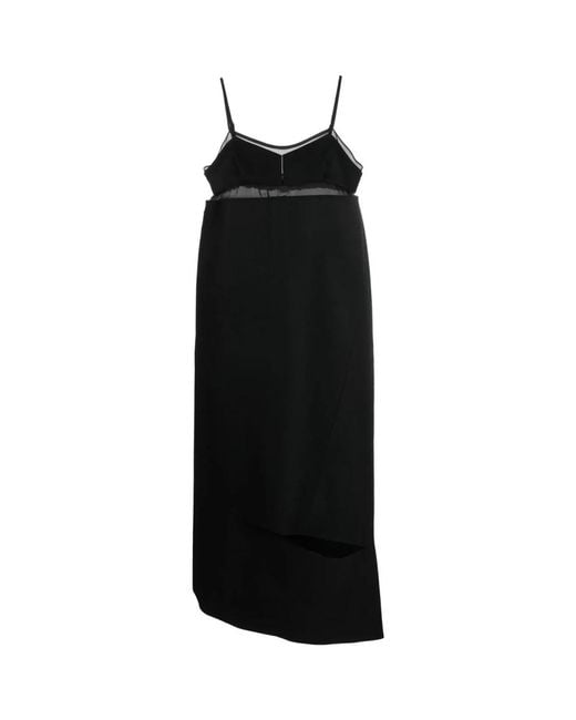 Sacai Black Midi Dresses