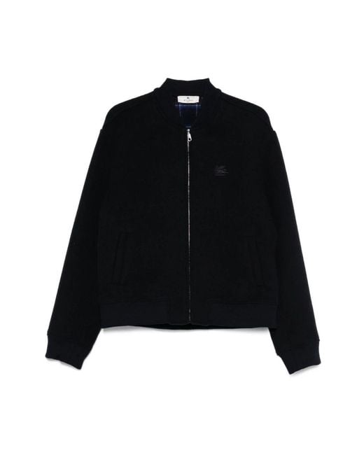 Etro Black Bomber Jackets for men