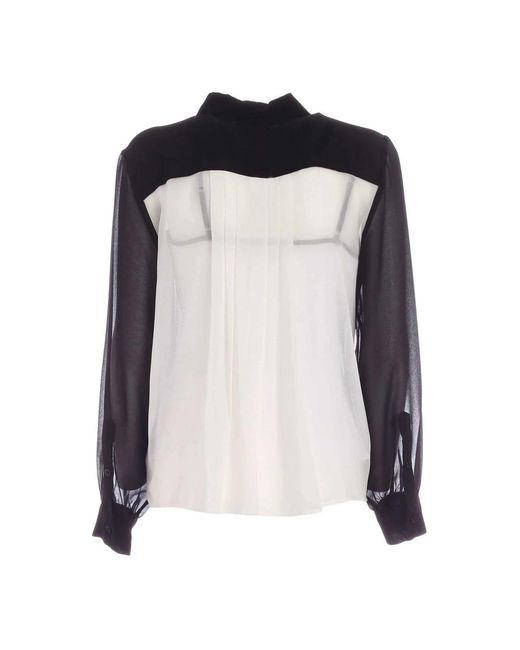 DKNY Two-tone Blouse in het Black