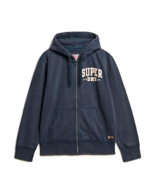 Zip-Throughs di Superdry in Blue da Uomo