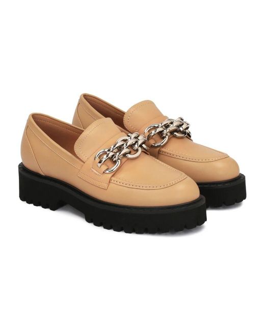 Kazar Black Chunky Chain Slip-On Freizeitschuhe