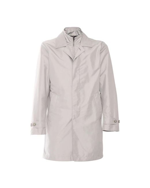 Fay White Single-Breasted Coats for men