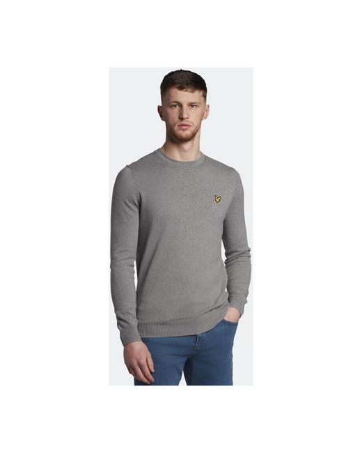 Lyle & Scott Gray Round-Neck Knitwear for men