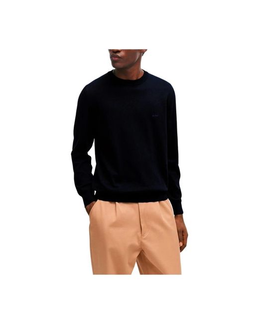 Knitwear > round-neck knitwear Boss pour homme en coloris Black