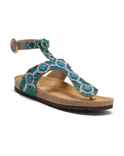 Maliparmi Blue Flat Sandals