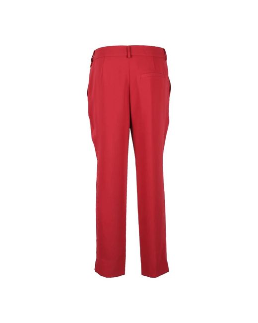Semicouture Red Slim-Fit Trousers