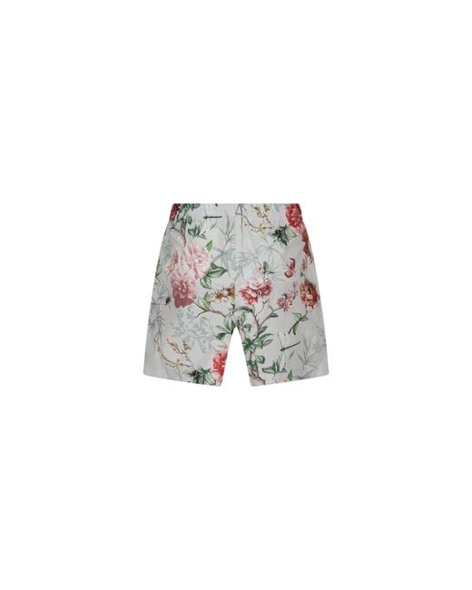 The Attico Shorts Van Katoen Met Bloemenprint in het Multicolor