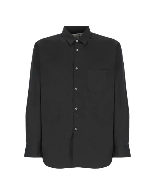 Camicia nera con colletto e bottoni di Comme des Garçons in Black da Uomo